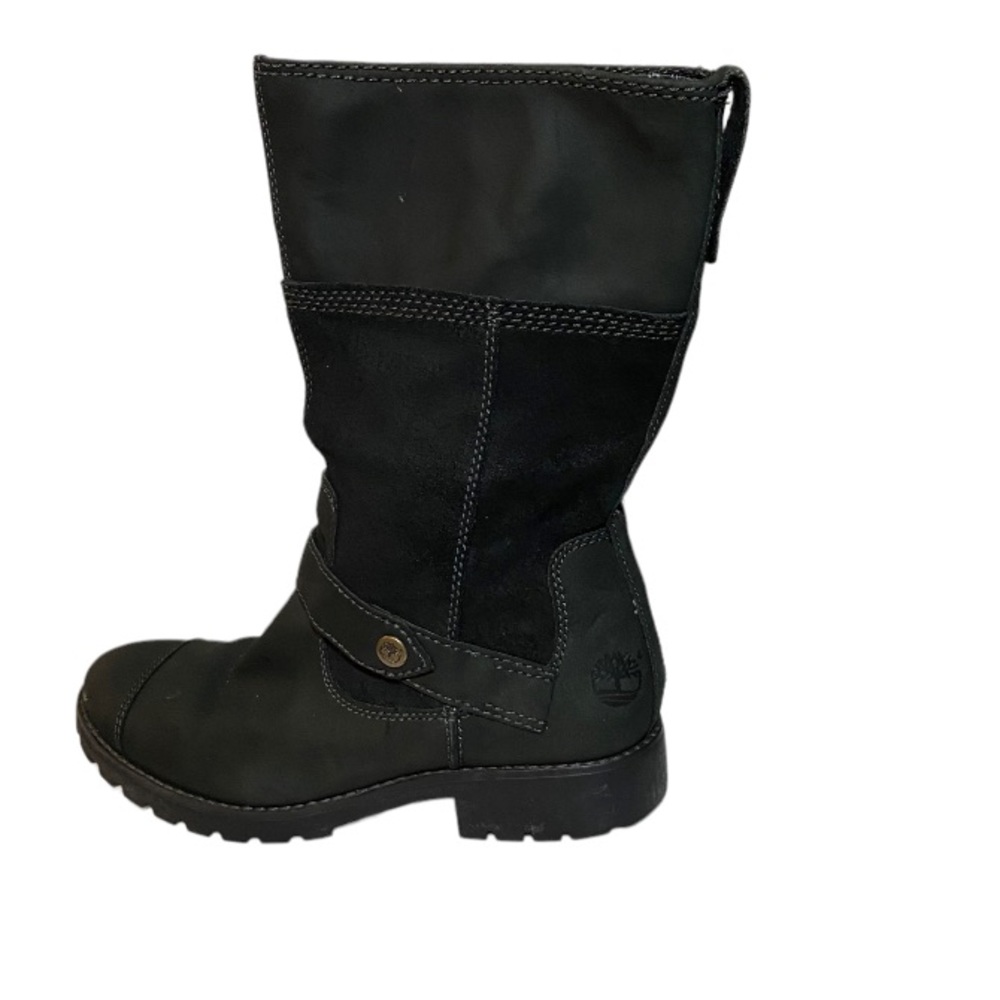 Timberland black moto boots sz 7.